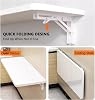 Wall Mounted Folding Table,Floating Desk for Wall,Folding Wall desks for Small Spaces,Hanging Desk for Home Office Computer Workstation,Study Work Bench, Kitchen Dining (White, 100 * 50)