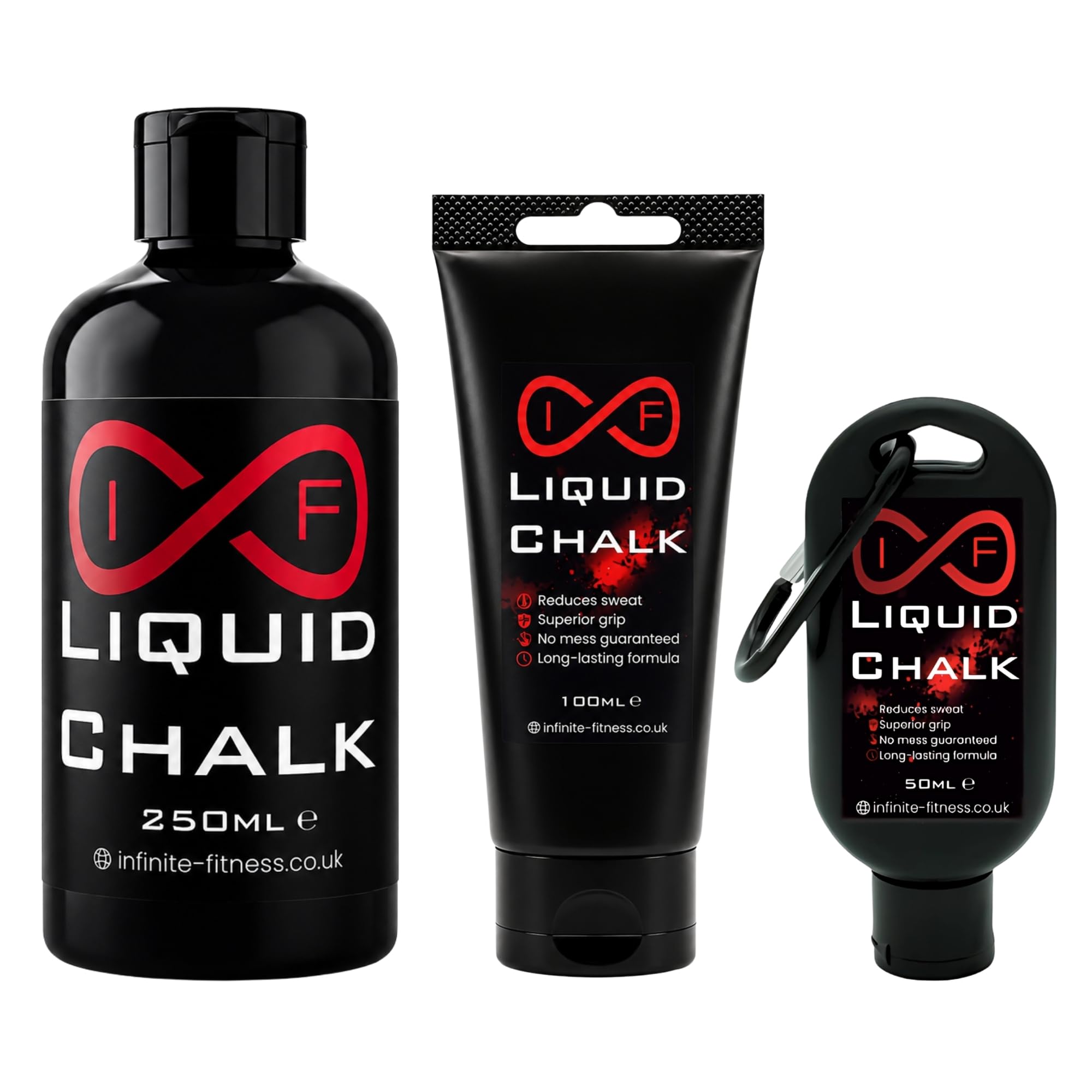 Infinite Fitness Liquid Chalk Superior Grip Sweat Free Hands Sports Chalk for Weight Lifting, Rock Climbing, Gymnastics, Calisthenics, Power Lifting, Bodybuilding, Gym Gifts (5, 100ml)