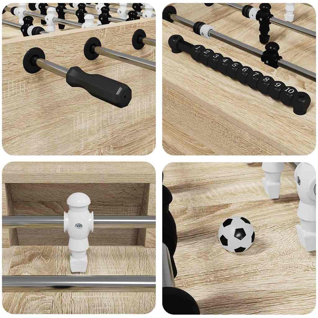 Genérico Mesa de Fútbol 2 pcs Roble Sonoma 146,5 x 74 x 85 cm,Deportes,Juegos de Interior,Futbolín,Mesas de futbolín-3378201