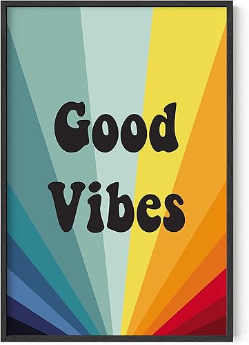 Miniatura 69 de HAUS AND HUES Pósteres Groovy - Arte de pared retro de los años 70, decoración de habitación hippie, carteles trippy para dormitorio, póster Rays