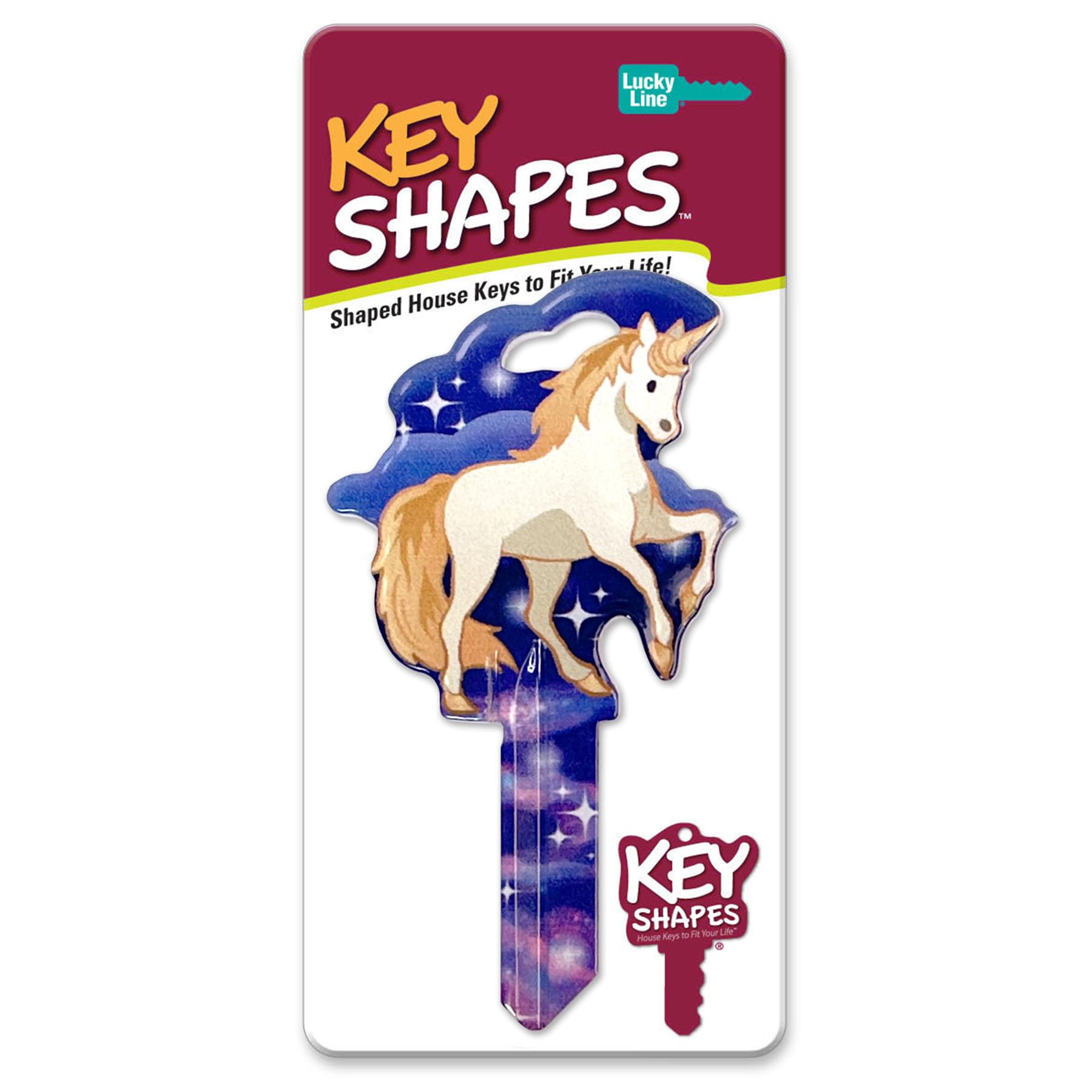 Lucky Line Key Shapes, Unicorn, House Key Blank, KW1/11, 1 Key