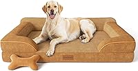 Vista 31 de Cama Extra Grande para Perros, Cama Ortopédica XL para Perros con Espuma Viscoelástica de Gel Refrescante, Cama Impermeable para Mascotas con Funda