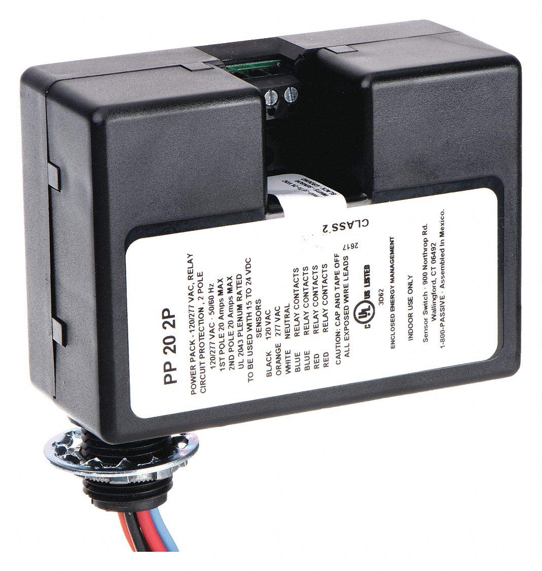 Power Pack, Rlycktprot, 2Pole, 120/277V, Blk