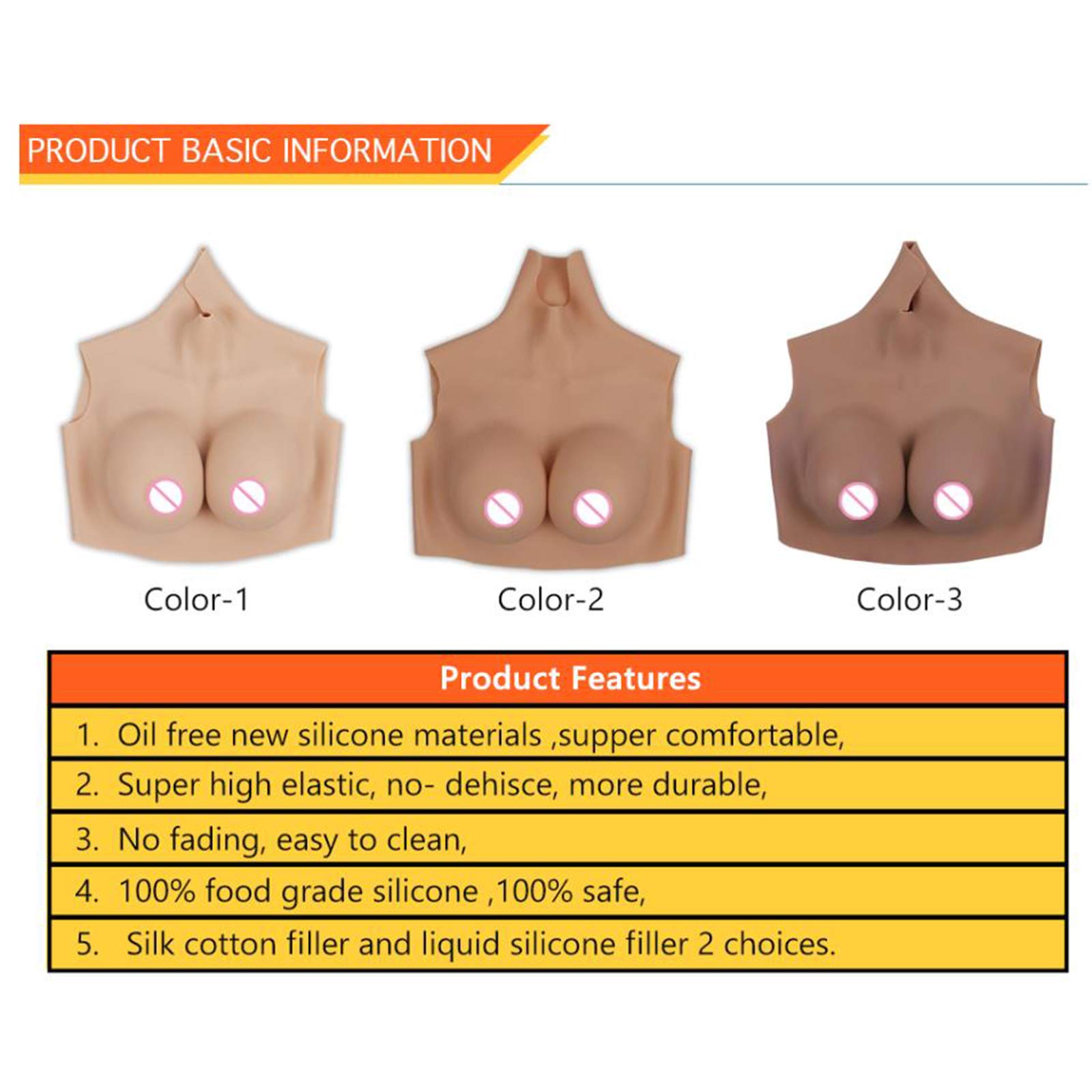 Forme Seno In Silicone Medicale | Grandi Taglie S E Z | Per Crossdresser E Transgender