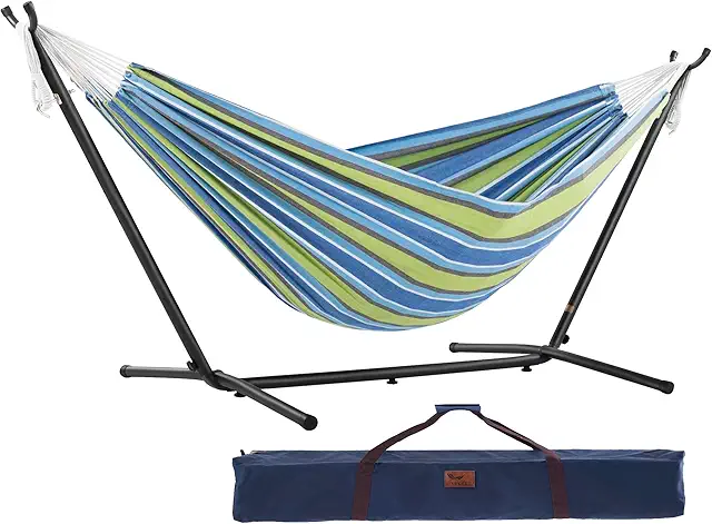 Hamaca Doble Oasis con Soporte Incluido, Multicolor, 250 cm - Cama Red