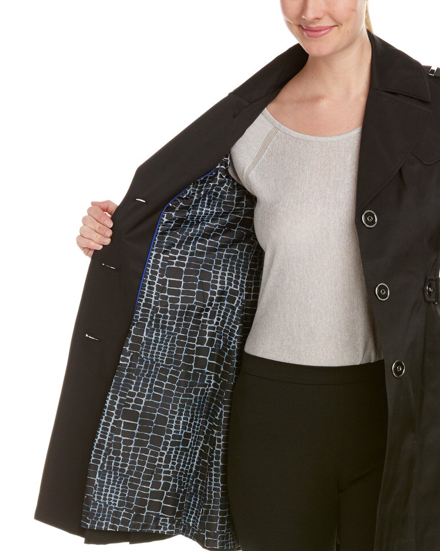 Via Spiga Womens Single Breasted Pleated Trench Coat Desertcart