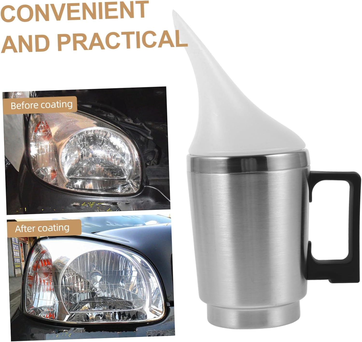Headlight Restoration Kit Auto Headlight Renovation Tool with Atomizing Cup and Heating Cup for Protective Coating Application Lens Repair Brightness Recovery 8.07 X 3.14 X 3.14 in image 3