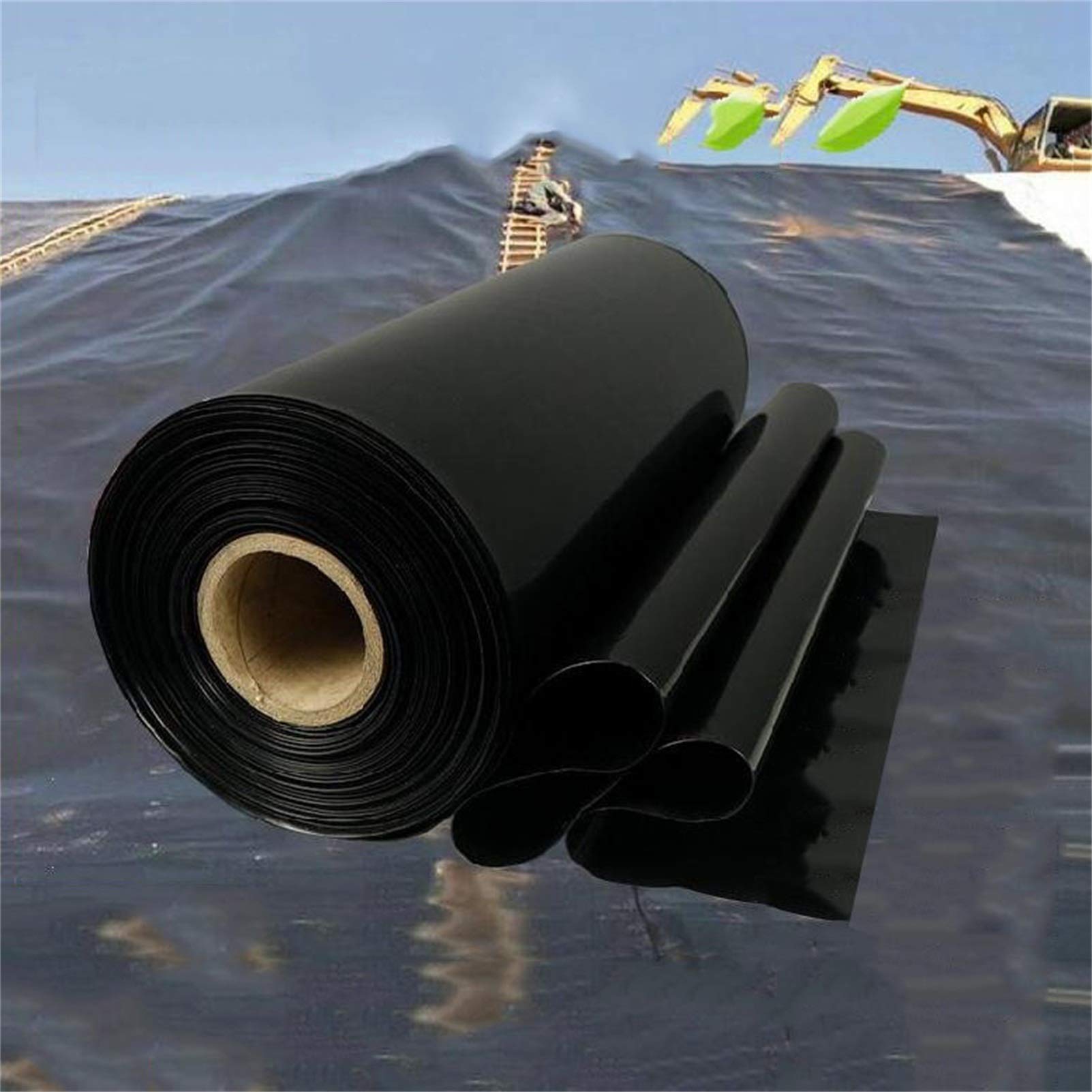 GLDYTVF Pond Liner,Waterproof Pond Liner for Koi Ponds, Fish Ponds, Garden Fountains - Durable 0.2mm/0.3mm Rubber Tarpaulin for Streams and Water Features