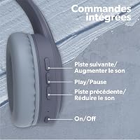 Bezdrôtové slúchadlá T'nB Tonality, skladacie, pasívne potlačenie hluku, Bluetooth, vstavaný mikrofón, výdrž batérie 30 hodín, modré 7