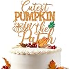 Orange Glitter Cutest Pumpkin in the Patch Cake Topper, A Little Pumpkin is on the WayPumpkin Oh Baby, Pumpkin Themed Baby Shower Party Decorations Supplies