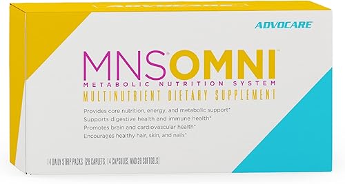 AdvoCare MNS Omni - Vitaminas para el bienestar integral y el apoyo inmunológico, suplemento de apoyo inmunológico, con ácidos grasos Omega 3,