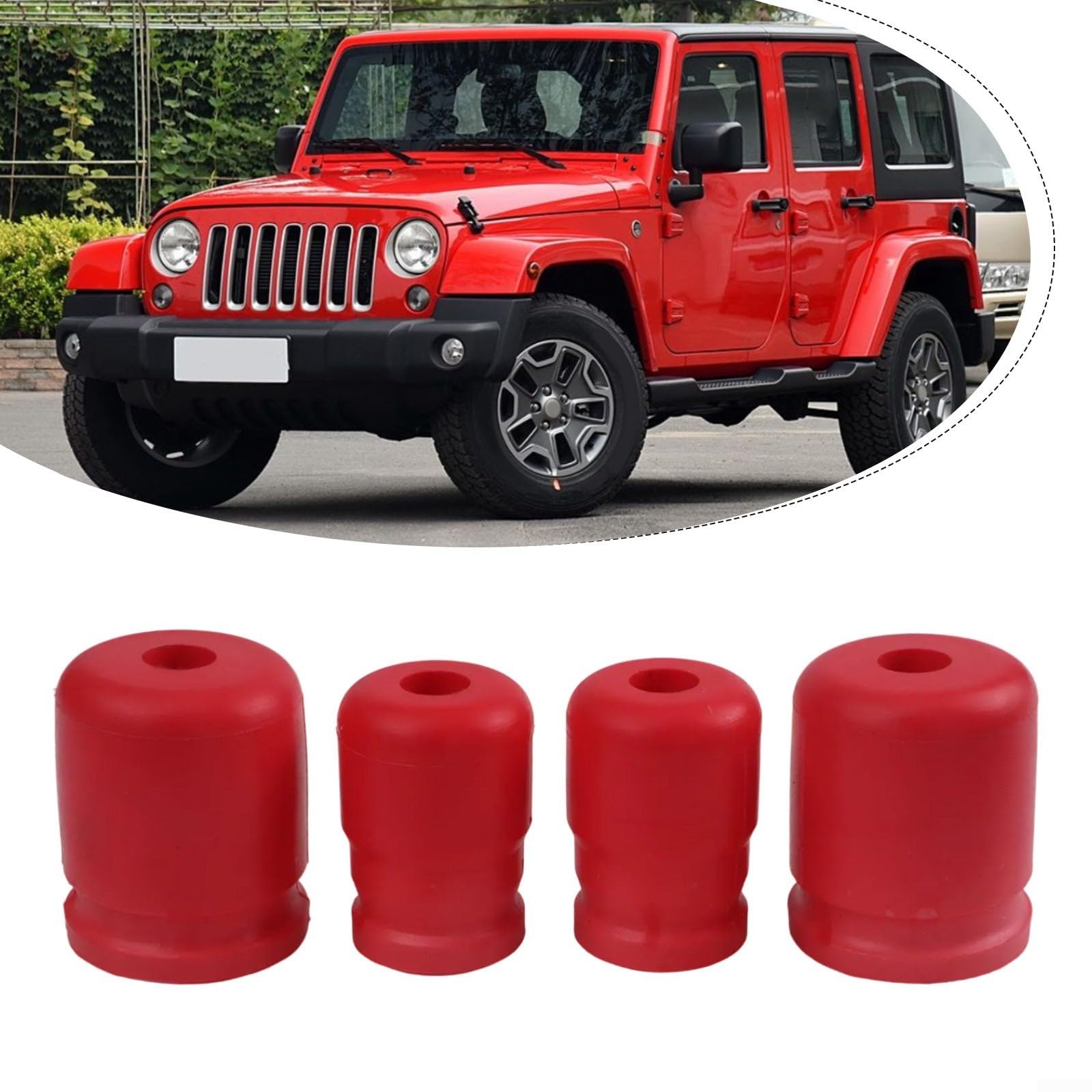 4 Pz Anteriore & Posteriore Tampone 1-1303 1-1304 Per Jeep Per Wrangler Per JK/JKU 2007-2018