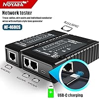 Vista 9 de YILTION NF-468CS Network Cable Tester Telephone & Continuity Tester Ethernet Cable Mapper for RJ45/RJ11/RJ12/CAT5/CAT6/POE Test UTP/STP Network Test