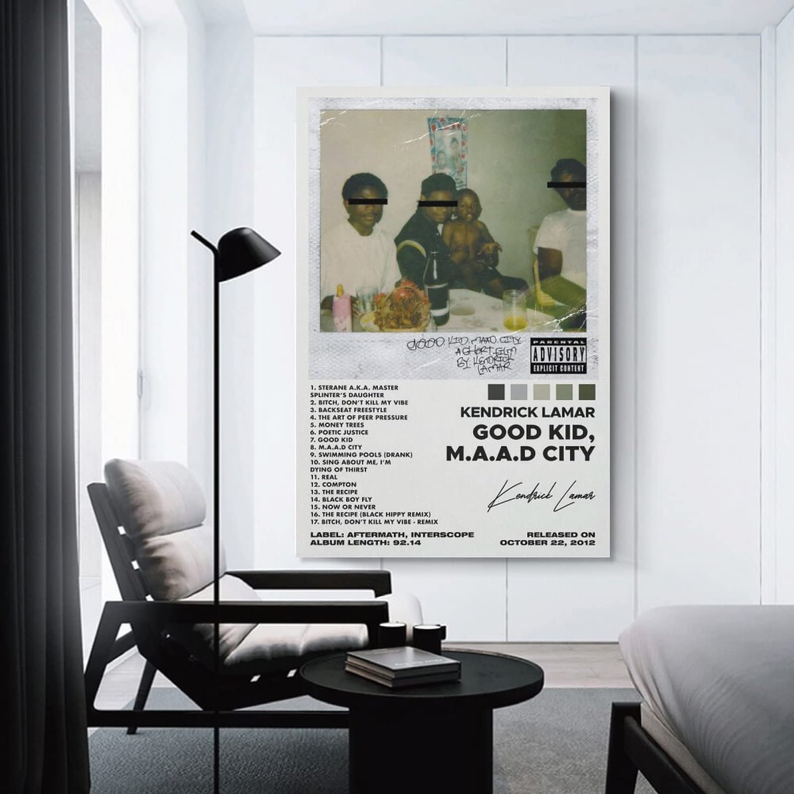 Poster Kendrick Lamar Good Kid, M.A.A.d City - Affiche Photo Déco 50x50 Cm