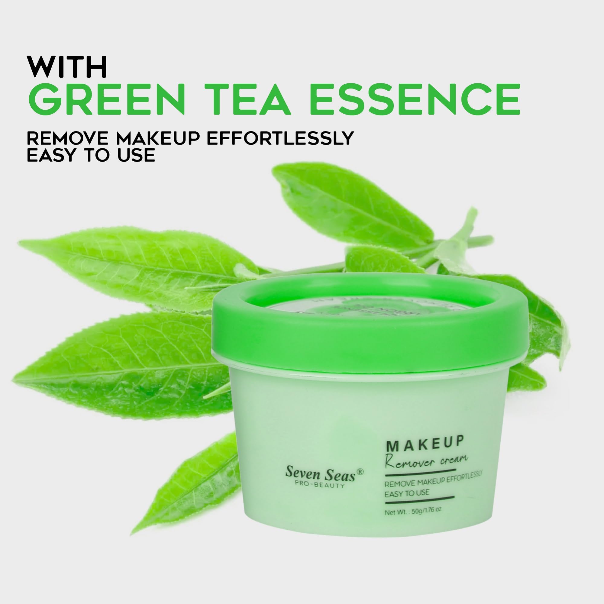 Seven Seas Green Tea Essence Makeup Remover Cleansing Balm | Cleanse Makeup, Removes Excess Oil & Dirt | For All Skin Type | Green Tea – 50 GM - Image 6 thumbnail