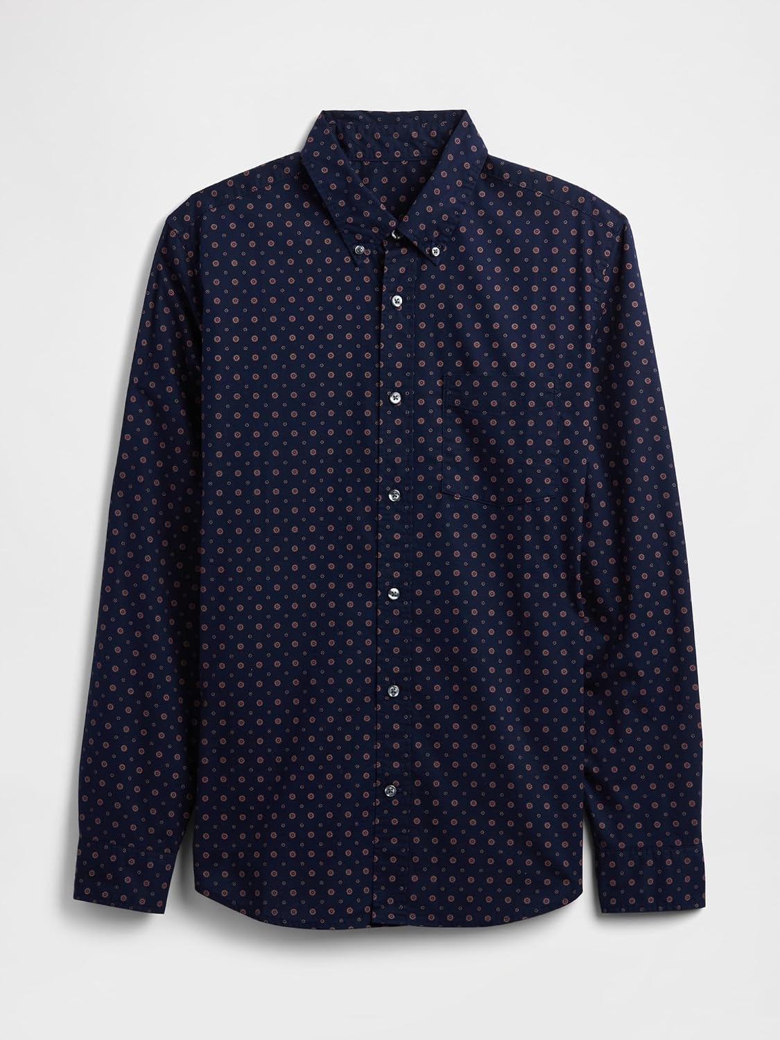 Gap Men's Standard Fit Stretch Poplin Long Sleeve Button Down Shirt