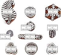Vista 5 de Sello de madera para impresión en bloque – Sello de henna para borde de sari, textil, arcilla, cerámica, tatuaje – Bloques de impresión de textiles