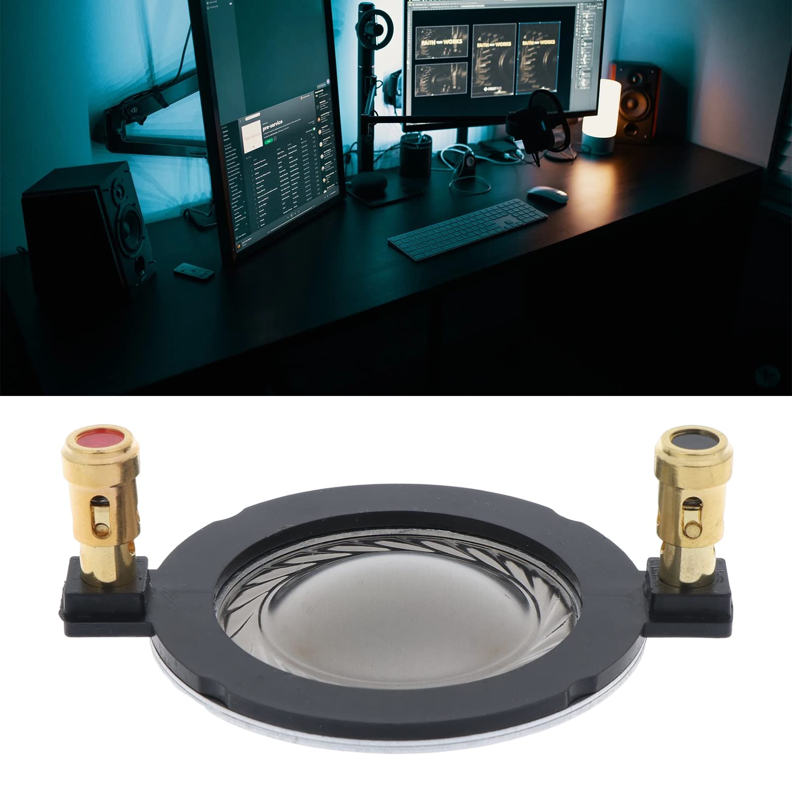 Kangnice Tweeter Voice Coil 34.4mm/1.3-inch Horn Accessories 8Ohm High Horn Sound Voice Coil 50W-300W