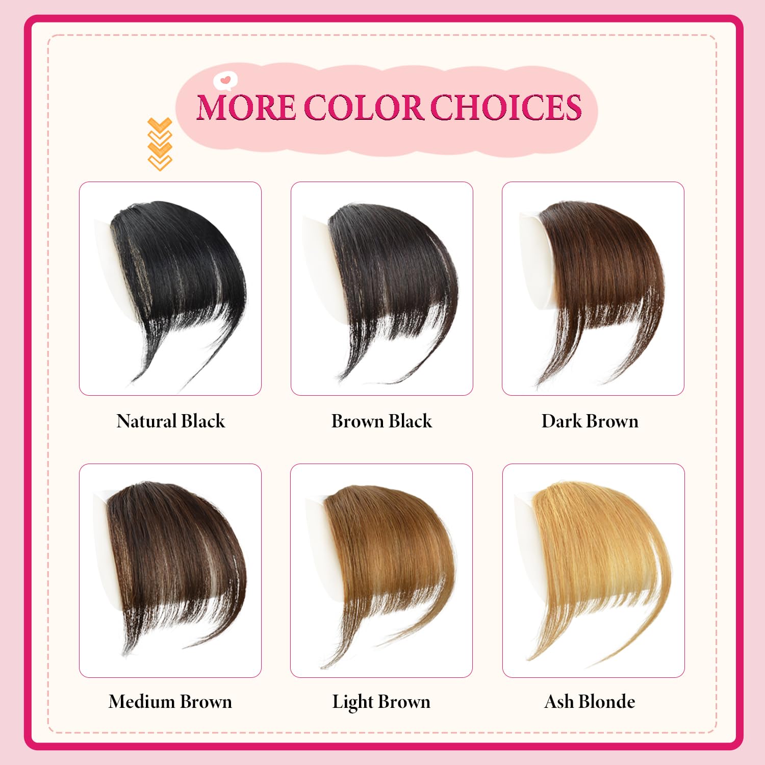 Clip in Bangs 100% Human Hair with Temples Hairpieces Air Hair Bangs Clip in Hair Extensions for Party and Daily Wear(Dark Brown) - Image 4