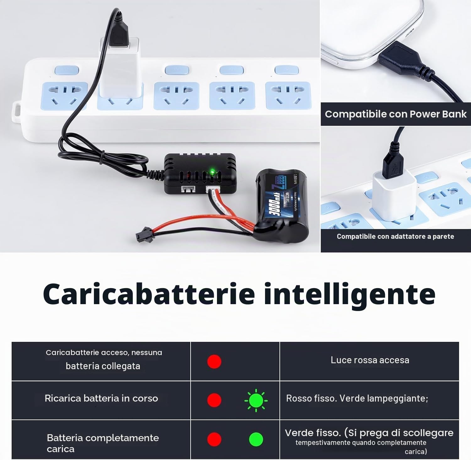 Zeee 2S Li-Ion Batteria 7,4V 3000mAh con spina SM 2P, Batteria RC ricaricabile compatibile con auto RC WPL MN, barche RC, camion RC (2 pezzi)