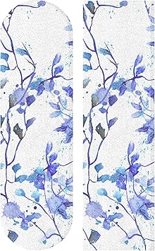 Amazon スケートボード デッキテープ 人気 おしゃれ 水彩絵 花柄 水墨画 スケートボードグリップテープ 高校生 中学生 女の子 Natax グリップテープ