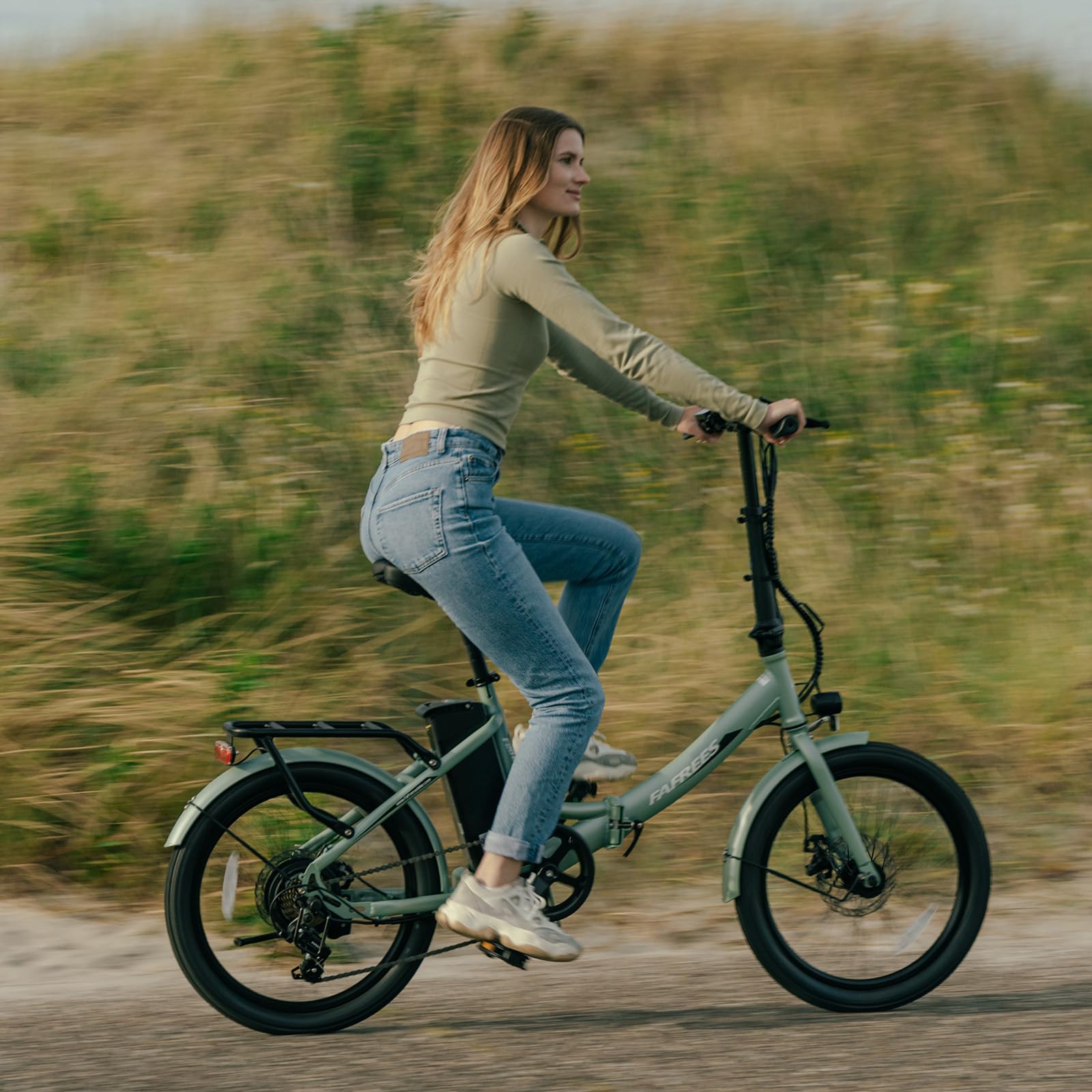 Fafrees Bici Elettrica Pieghevole, Bicicletta Elettrica Donna Uomo 36V 20Ah, 20 Pollici Ebike da Città, 110-130KM Pedalata Assistita E-bike, 7 Velocità, F20 Light