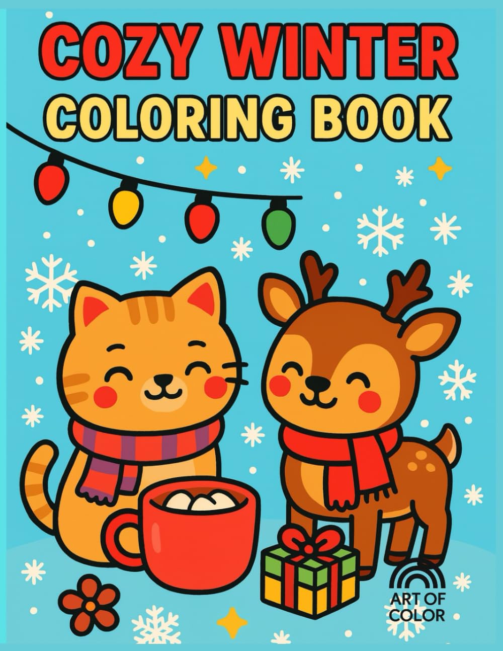 Cozy Winter Coloring Book: Cute and Cozy Winter Coloring Pages for Kids and Adults