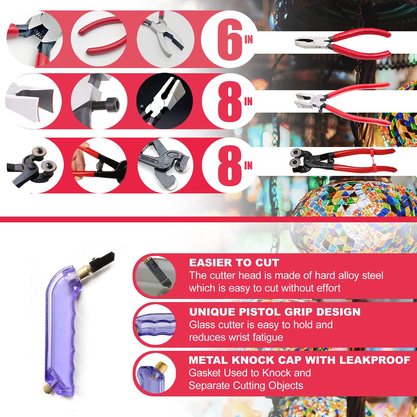 Kit Profesional De Lijadora Para Vitrales, Máquina De Lijado Y Modelado Para Vitrales, Kit De Corte De Vidrio Con Lijadora, Kit De Pistola Para Soldar, Placa Deflectora, Brocas Y Consumibles Para Lij