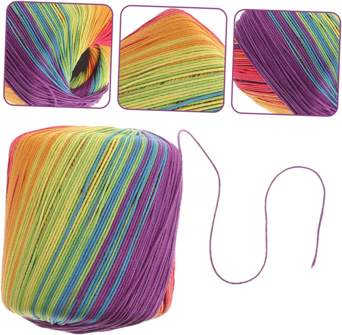 3Rolls Comfortable Yarn DIY Craft Knitting Material for Crocheting Projects Lightweight and Skin Friendly for Beginners and Professionals