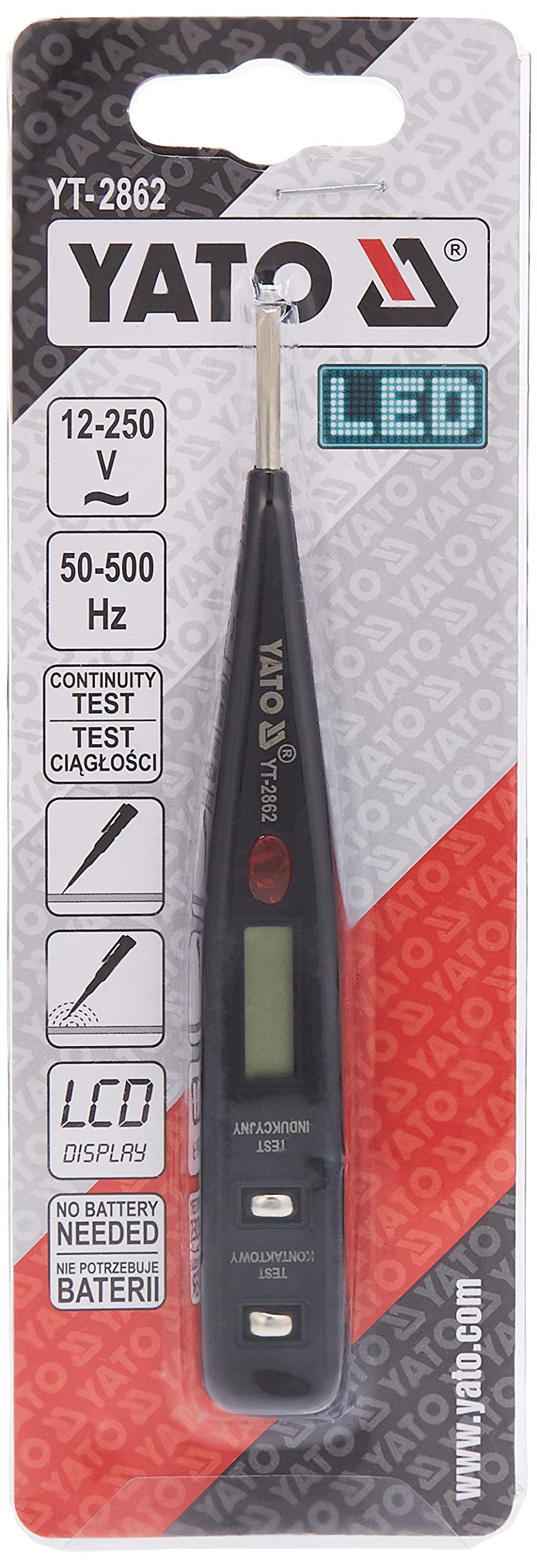 YATO Détecteur De Tension Sans Contact Induction Réglable 90-1000V