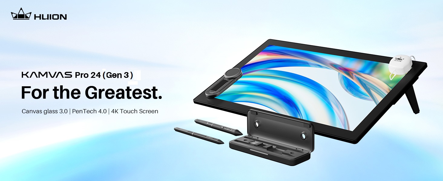 Amazon.com: HUION KAMVAS Pro 24 (Gen 3) Touch Drawing Tablet with