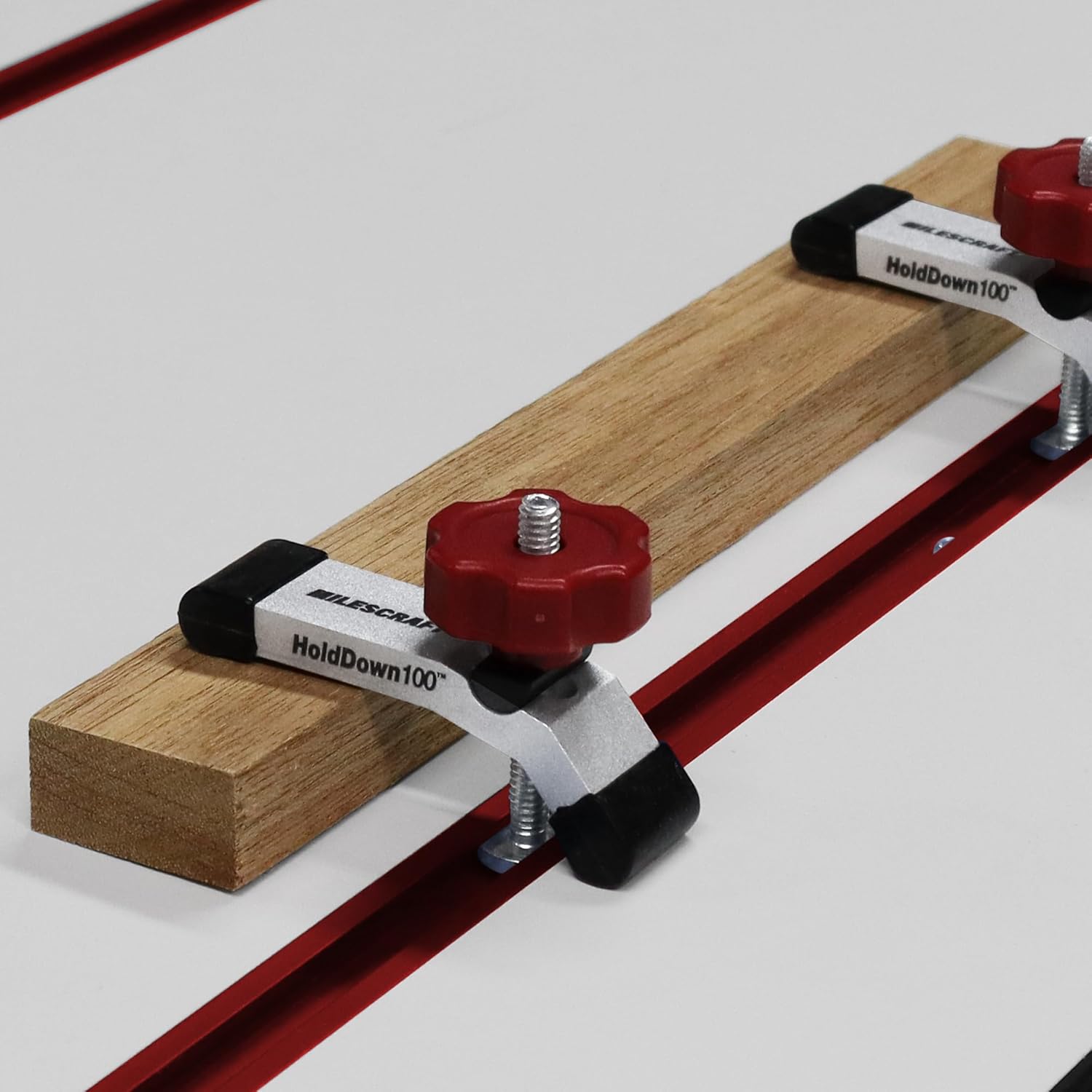 Milescraft 4038 T-Trax24™ 2 Pack of 24 Inch Universal T-Tracks with Predrilled Mounting Holes, T Track for Workbench, Woodworking Jigs and Fixtures, Drill Press Table, Router Table and more