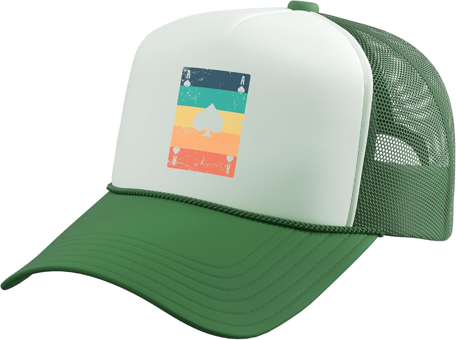 Ace of Poker or Skat Card Game Game Trucker Hat with Adjustable Mesh Back