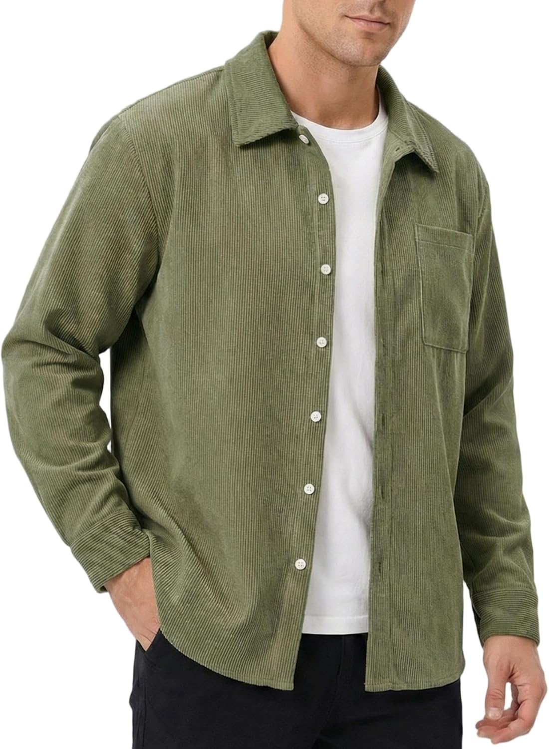 ZAFUL Men's Shacket Aztec Print Shirt Jacket Flannel Button Up Turndown Collar Overshirt Chest Pocket Button Flap Thick Shirt