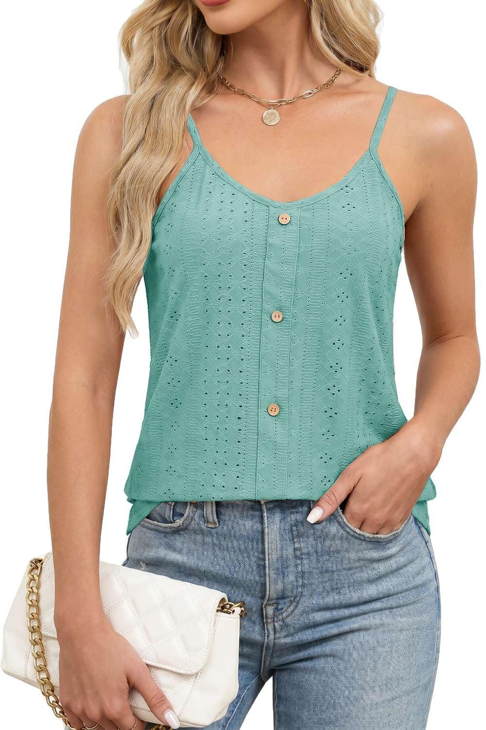 Teesho Damen Bluse Kurzarm/Langarm Elegant Hemdbluse V-Ausschnitt Plissee vorne Arbeit Sommer Oberteile Shirts Tunika Hemd Tops