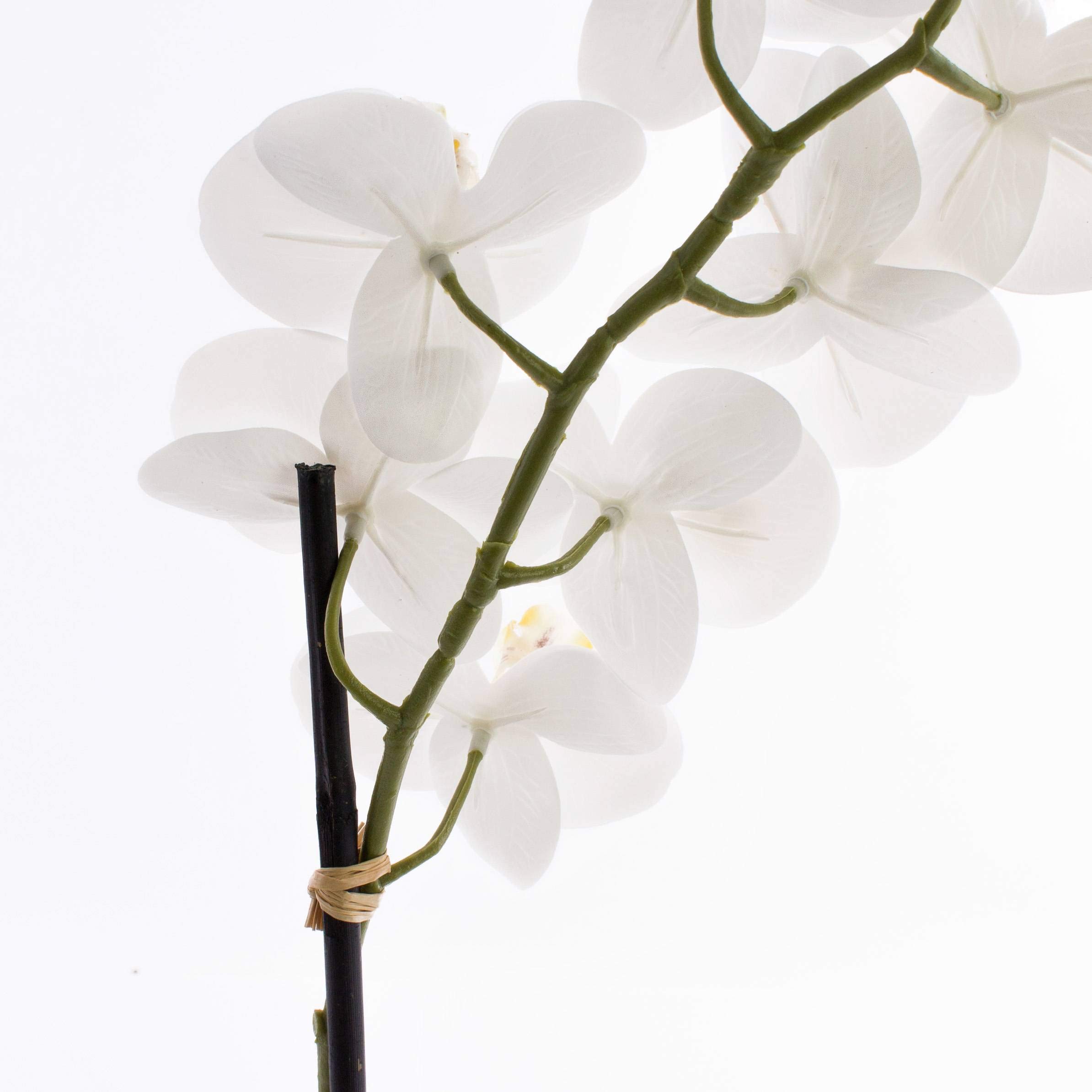 Orchidea artificiale in ciotola, 27 cm, fiore artificiale, orchidea artificiale Phalaenopsis con vaso per piante artificiali, decorazione per matrimoni, farfalla Phalaenopsis, fiori decorativi in