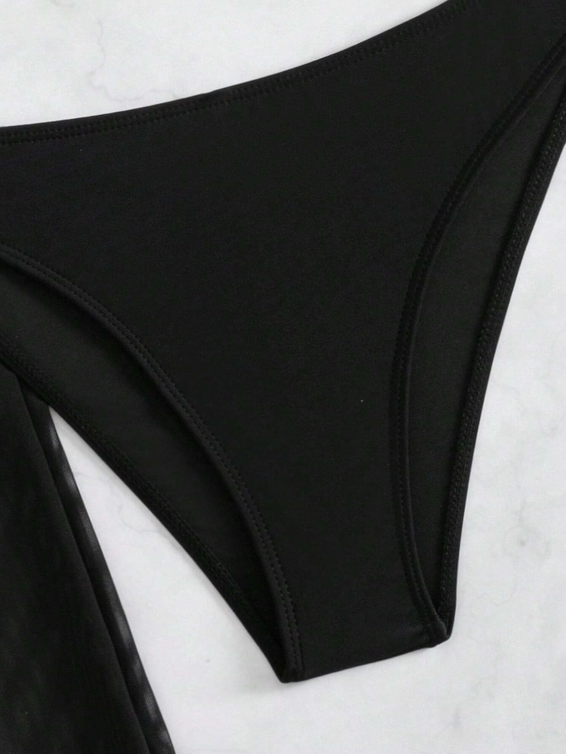 Wocrolse Women's High Waisted Bandeau Bikini Set with Cover Up Pants 3 Piece Swimwear for Summer Beach