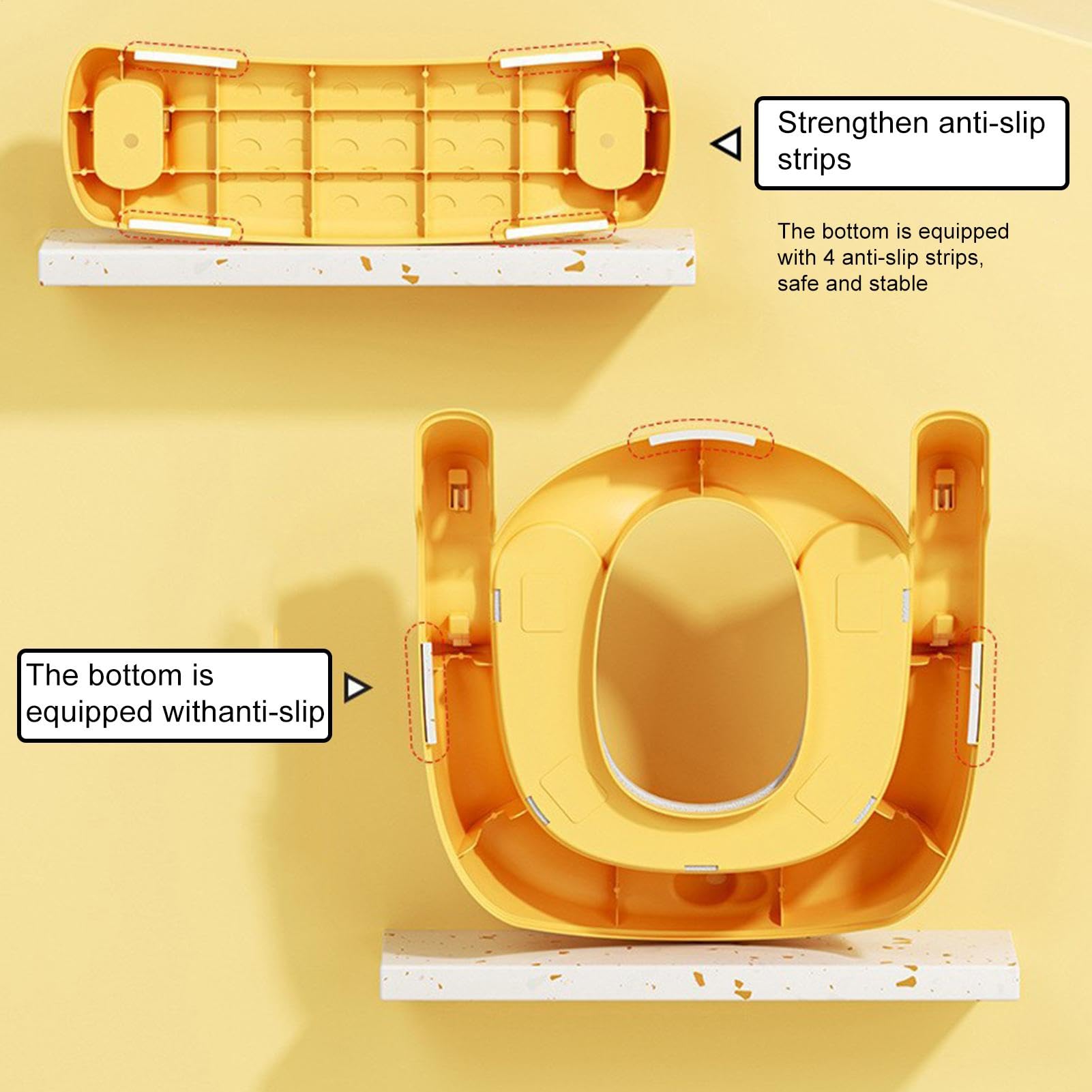 Scaletta per WC da allenamento, sedile per allenamento senza slittamento, sedile per vaso antiscivolo pieghevole, forniture per comodità, accessori per sale di riposo per la casa