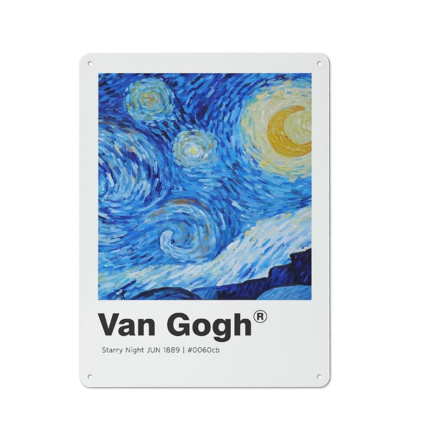 Garage Style Starry Night Decorative Metal Plaque 40x30cm, Garage Wall Decor for Workshop, Basement, Shed Or Games Room