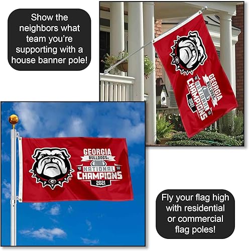 Miniatura 3 de Bandera de campeones nacionales de fútbol de Georgia Bulldogs 2021