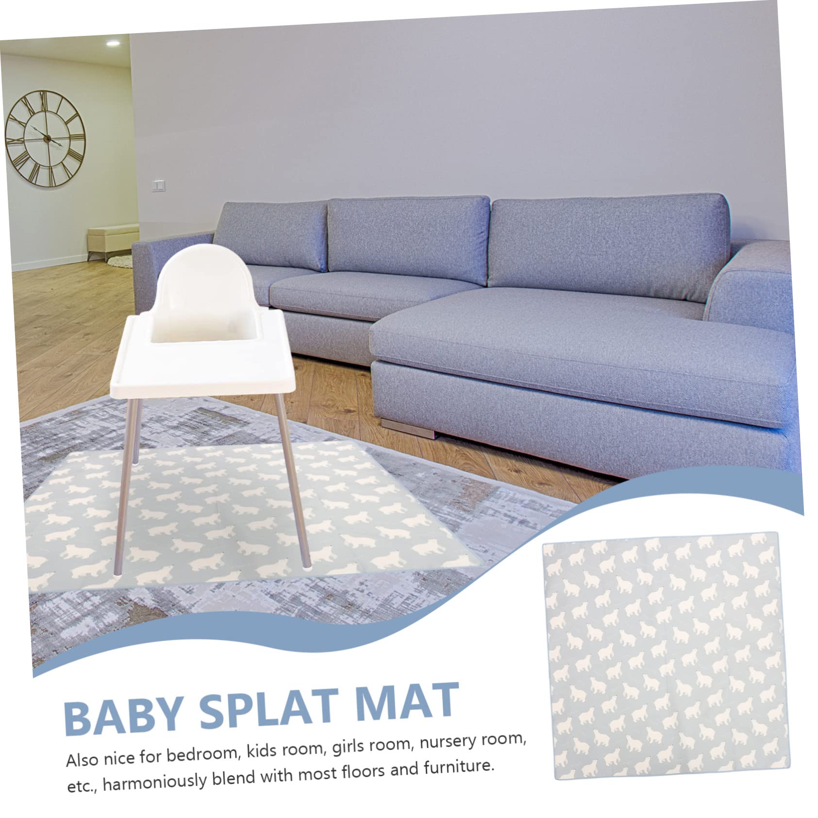 LALAFINA Tapis De Sol Antidérapant Pour Chaise Haute Tapis Multifonctionnel Pour Extérieur Confort Et Durabilité Idéale Les Éclaboussures