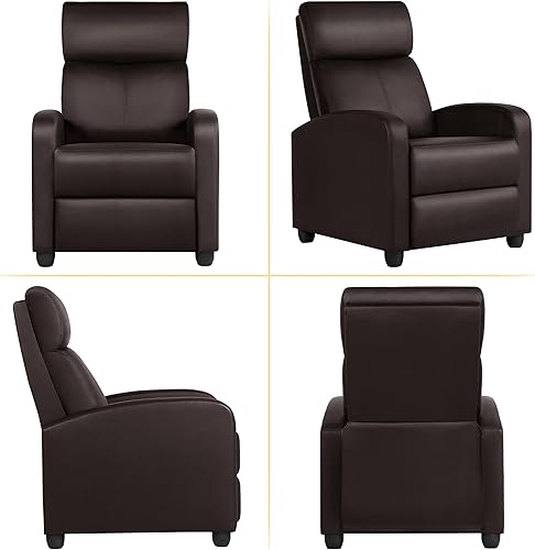 Miniatura 95 de Yaheetech - Sillón reclinable, moderno sofá reclinable individual, asientos de cine en casa Negro -,Beige,Marrón,Gris,Beige Bronceado,Azul,Rojo