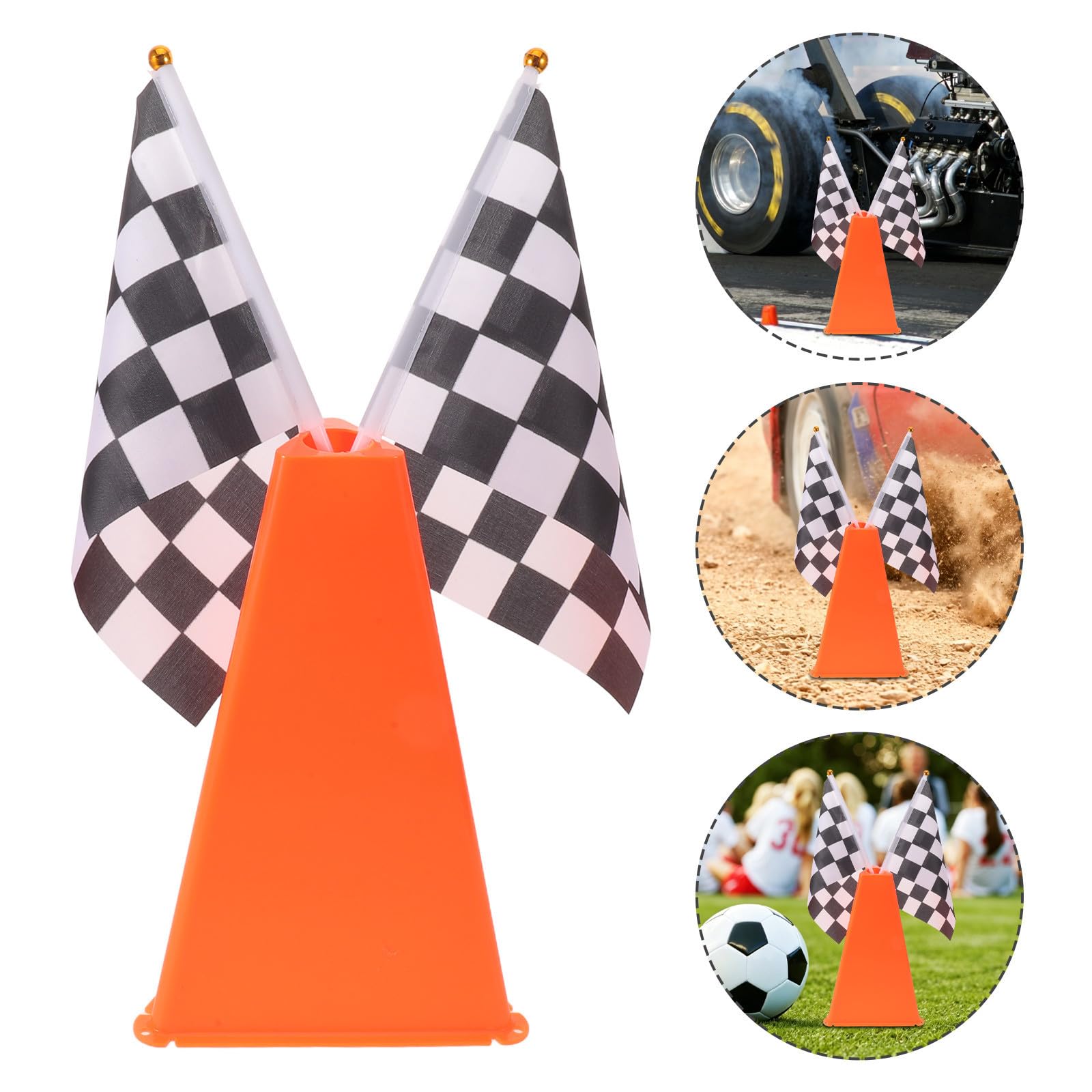 Toddmomy Conos de Tráfico para Carreras de PE Naranja, Fácil de Usar y Transportar, 4 Sets para Entrenamiento de Conducción y Fútbol al Aire Libre