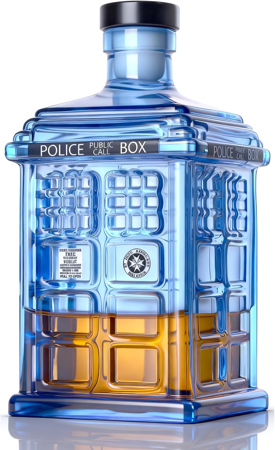 Gifts for Men Dad, Tardis Police Box Whiskey Decanter for Men, Spacecraft Liquor Dispenser Fun Conversation Starter, Unique Guys Brother Gift Ideas, Liquor Decanter for Bar,28oz(800ml)