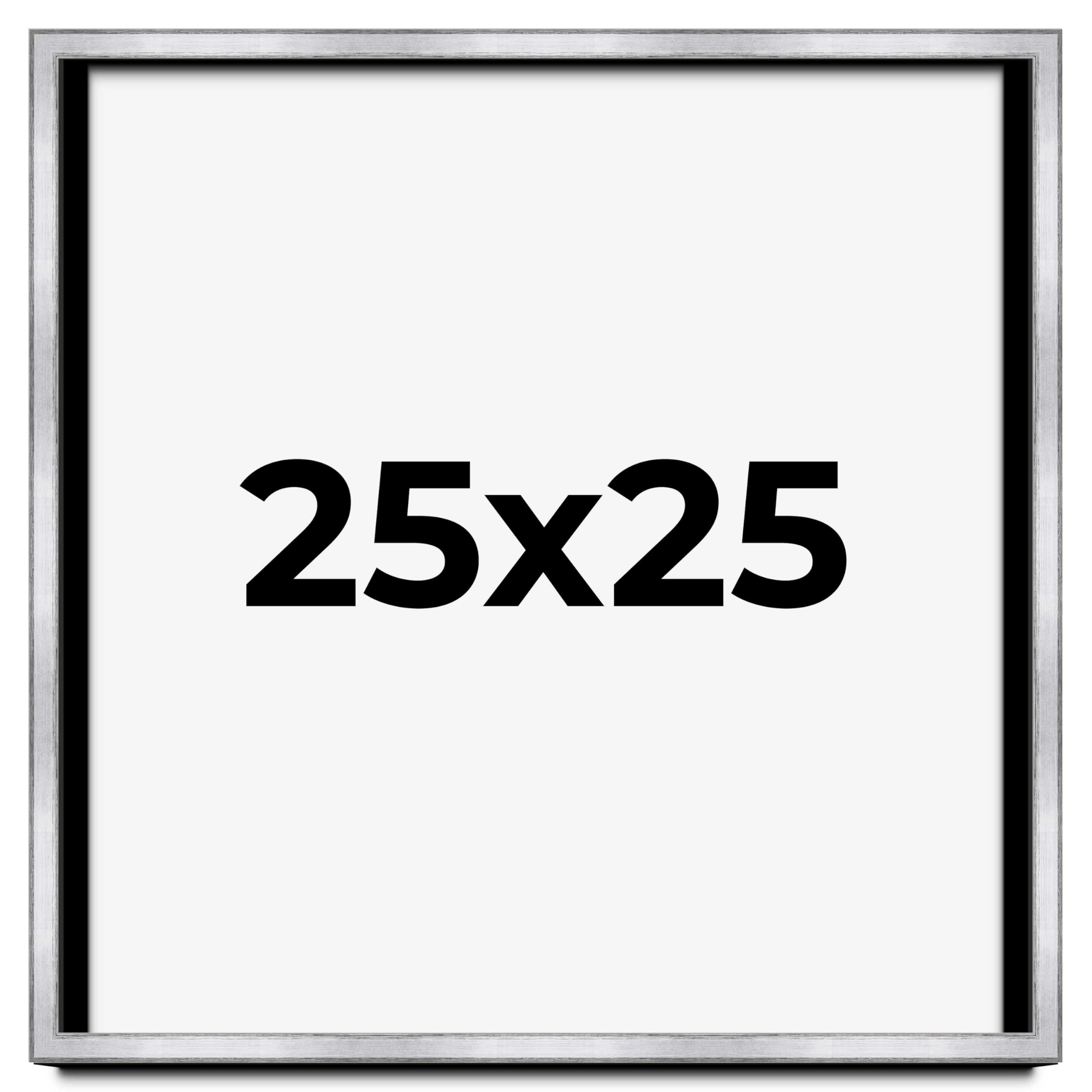 Amazon.com: 25x25 Shadow Box Frame Silver | 1.375 Inches Deep Real
