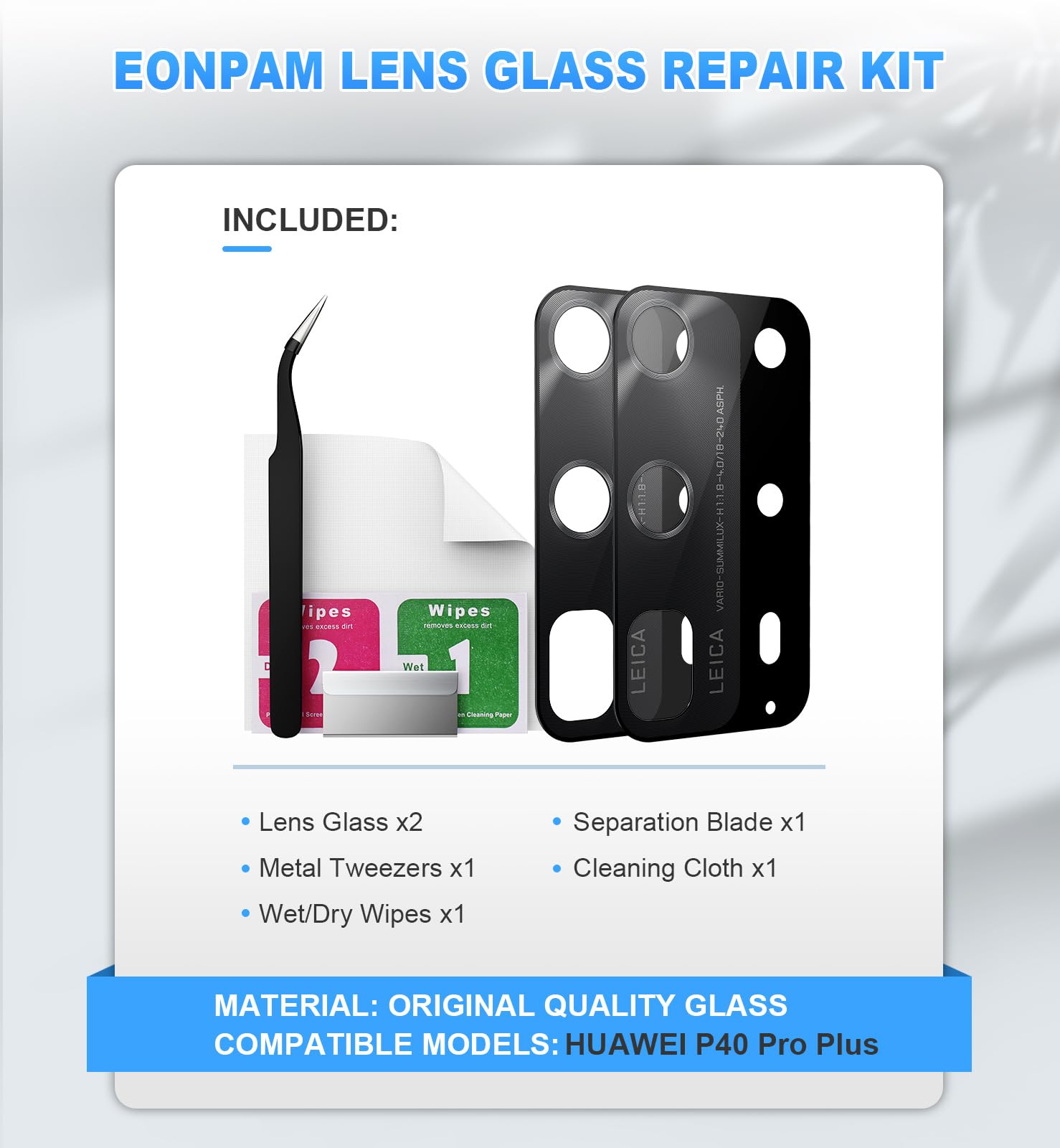 Lentille Verre Pour Appareil Photo Arrière Huawei P40 Pro Plus - Neuf