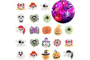 DERAYEE Halloween LED Rings, for Kids, 50 Pcs. Light Up Toys, Party...