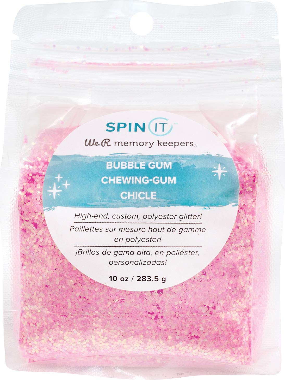 Paillettes fines Spin It rose Bubble Gum pour un rendu lisse et brillant