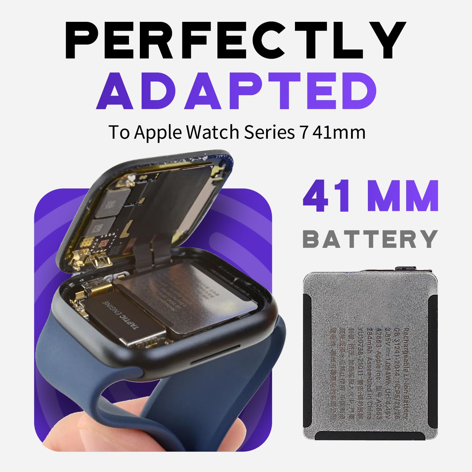 Replacement Battery For Apple Watch Series 41mm 2025 New