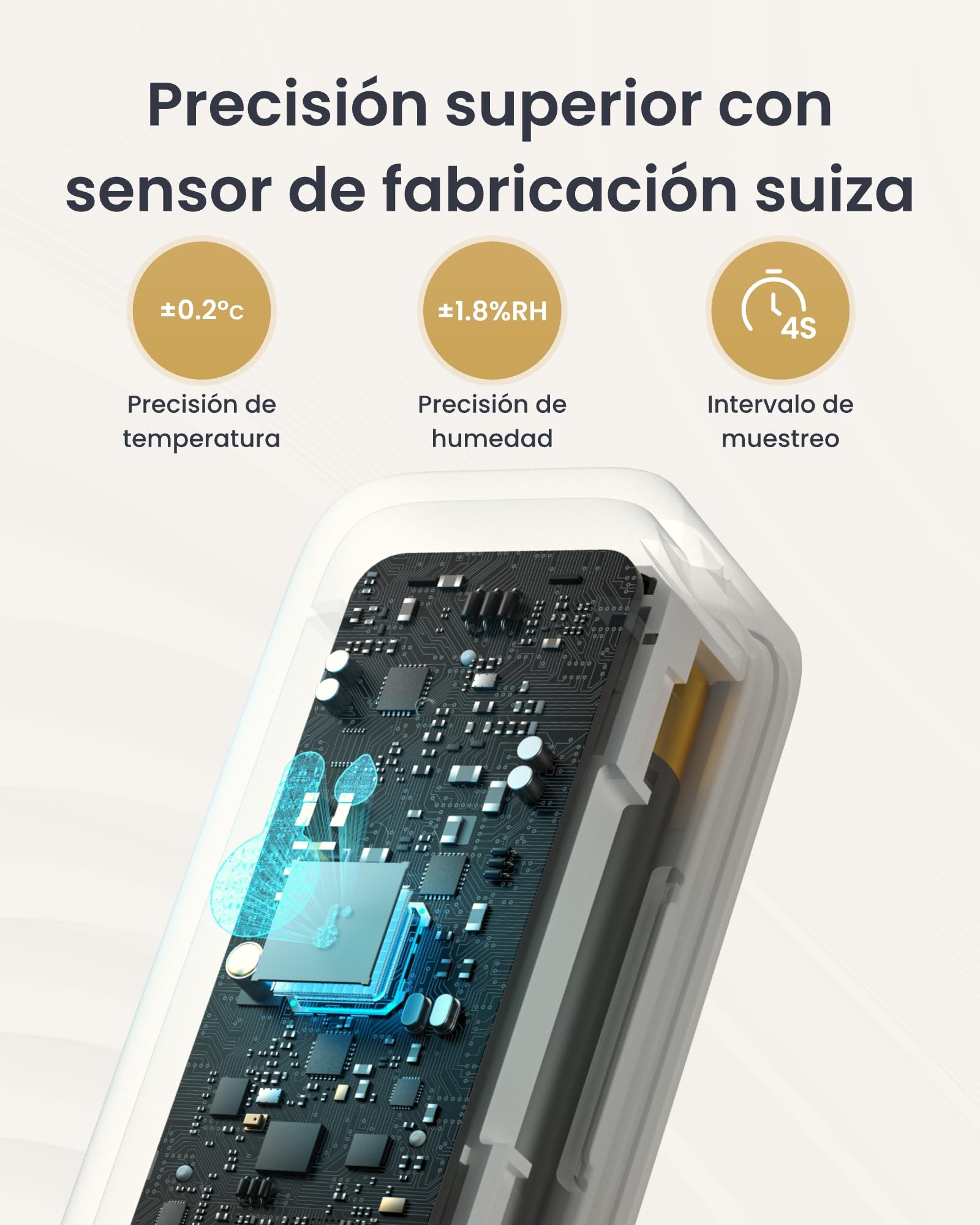 SwitchBot Termómetro Higrómetro WiFi 3-Pack c/Hub Mini Matter, IP65 Impermeable, Sensor Temp./Humedad Interior Exterior, Notificaciones App, Almacenamiento Datos Gratis, compatible Alexa